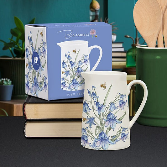 Bluebell jug, printed jug, calmer home fragrance