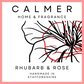 wax melt, calmer home fragrance, rhubarb and rose, rhubarb